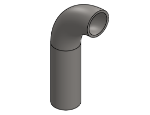 Picture of #2426 - STAINLESS STEEL 1 1/4" PIPE 90° ELBOW W/ 1 TANGENT 2.5" C.L.R.