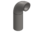 Picture of #2526 - STAINLESS STEEL 1 1/2" PIPE 90° ELBOW W/ 1 TANGENT 2.5" C.L.R.