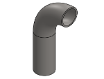 Picture of #2536 - STAINLESS STEEL 1-1/2" PIPE 90° ELBOW W/ 1 TANGENT 3" C.L.R.