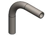 Picture of #347 - STEEL 1" PIPE 90° ELBOW W/ 2 TANGENTS 4" C.L.R.