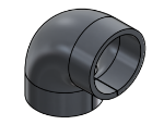 Picture of #E405-AL - ALUMINUM 1-1/4" PIPE 1/8" RADIUS ELBOW