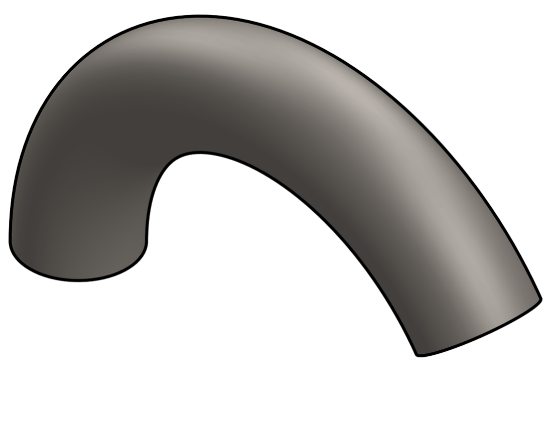 Picture of STEEL 2 1/2" PIPE 145° ELBOW 5 C.L.R.