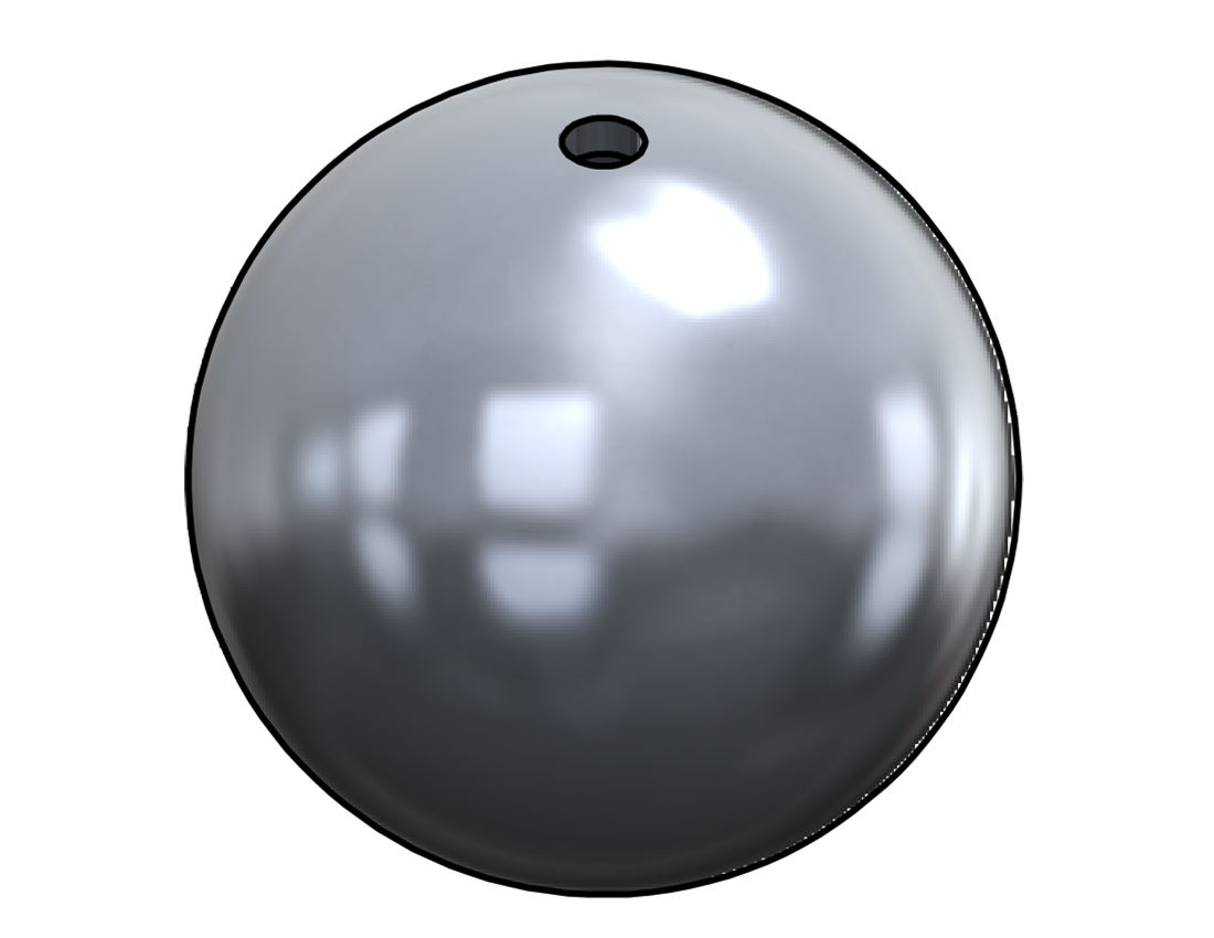 Picture of #S250-AL - ALUMINUM 2.5" DIA. SPHERE