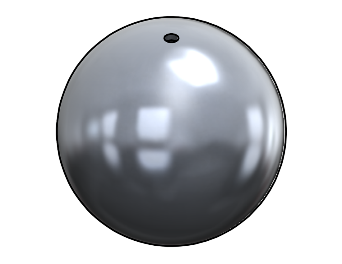 Picture of #S400-AL - ALUMINUM 4" DIA. SPHERE