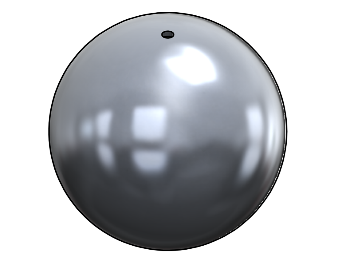Picture of #S500-AL - ALUMINUM 5" DIA. SPHERE