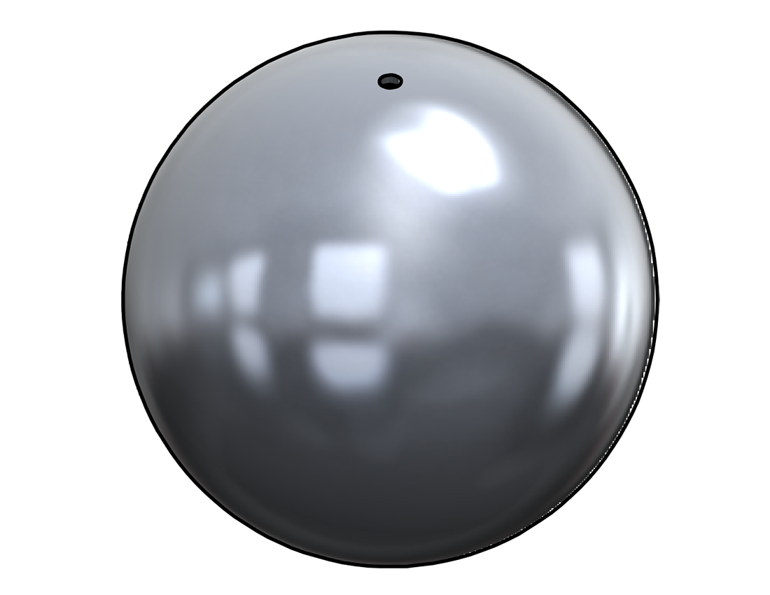 Picture of #S600-AL - ALUMINUM 6" DIA. SPHERE