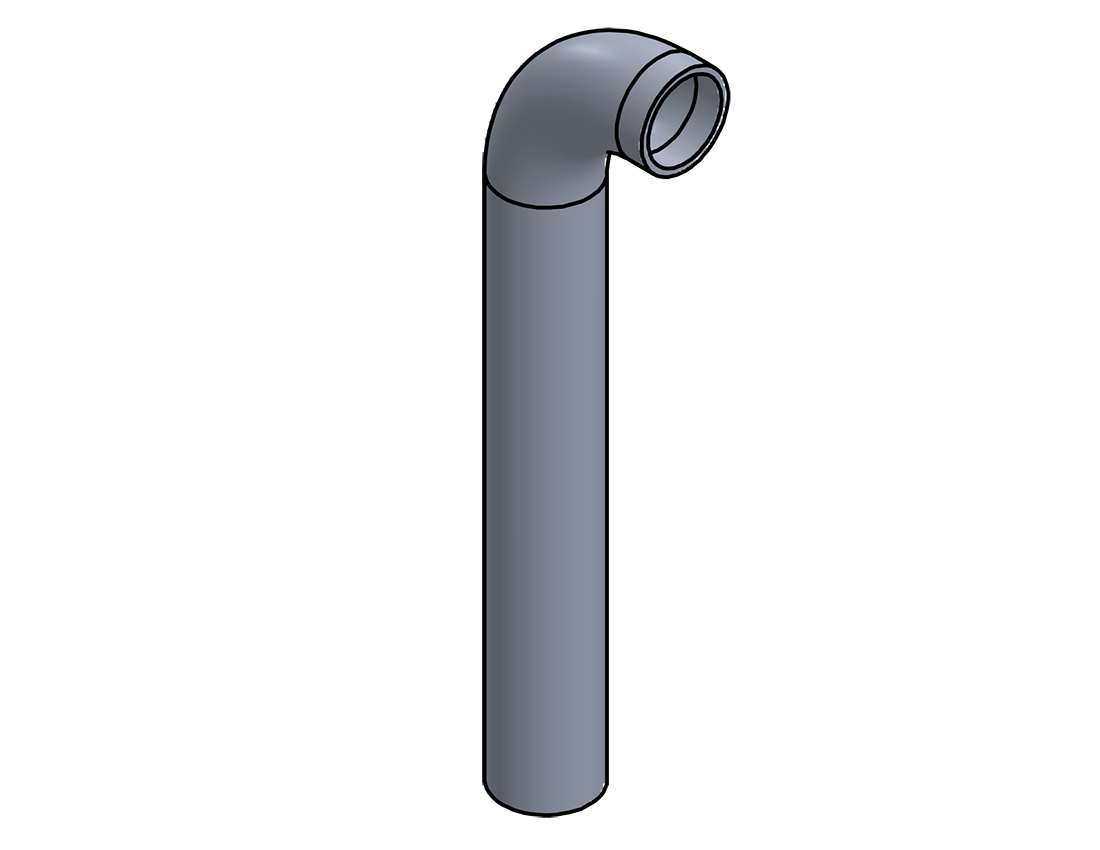 Picture of #8009 - ALUMINUM 1 1/2" PIPE RAIL END 2.5" C.L.R.