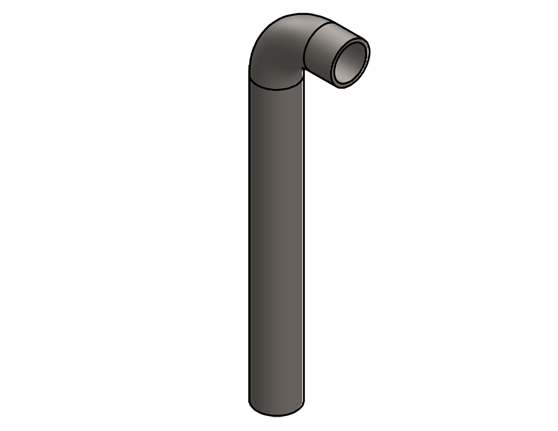 Picture of #8002 - STEEL 1 1/4" PIPE RAIL END 2" C.L.R.