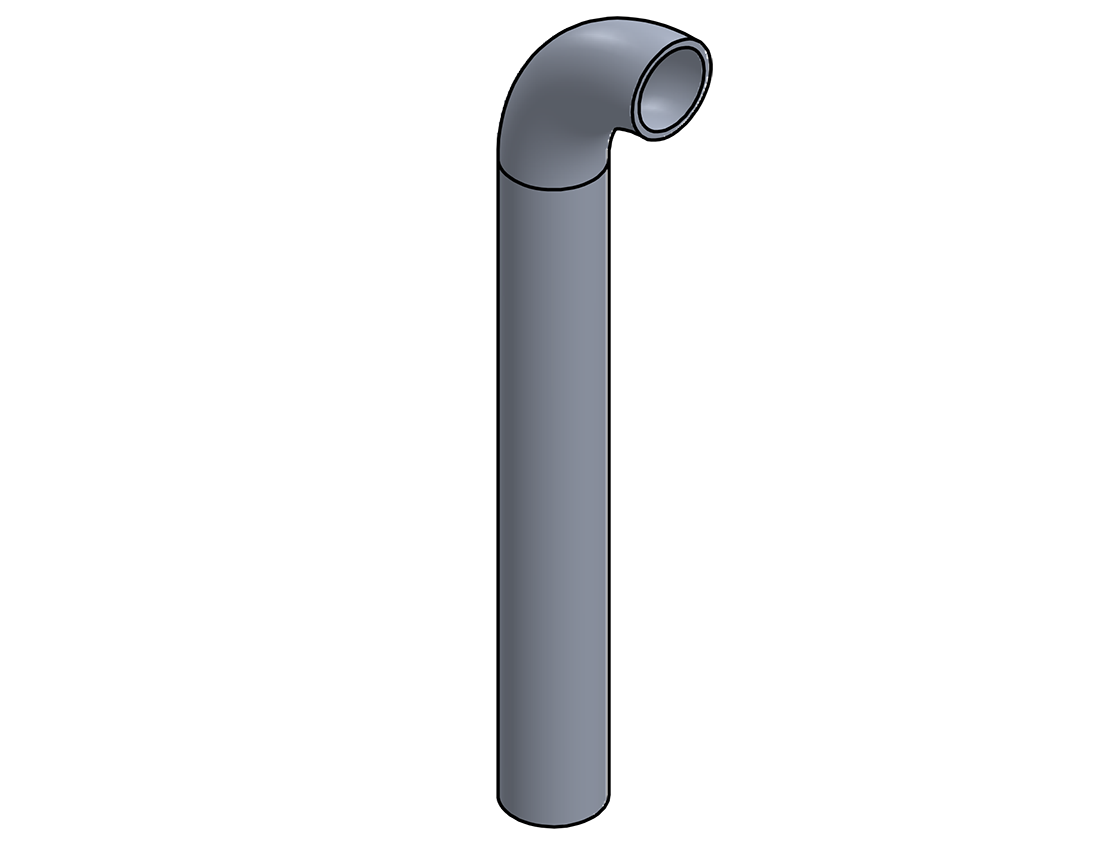 Picture of #8014 - ALUMINUM 1 1/4" PIPE RAIL END 2.5" C.L.R.