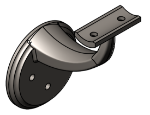 Picture of #CMB303R - CAST MALLEABLE BRACKET, 3" C.L., ROUND SADDLE