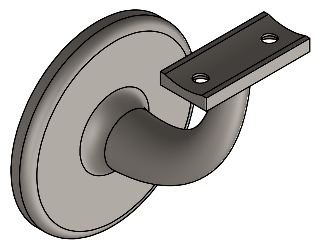 Picture of #HCMB301U - HEAVY CAST MALLEABLE BRACKET, 3" C.L., UNIVERSAL SADDLE