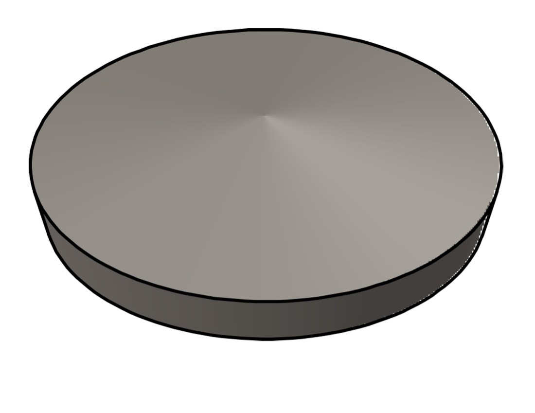 Picture of #DD150 - STEEL DISHED DISK WELD-ON CAP 1-1/2" TUBE