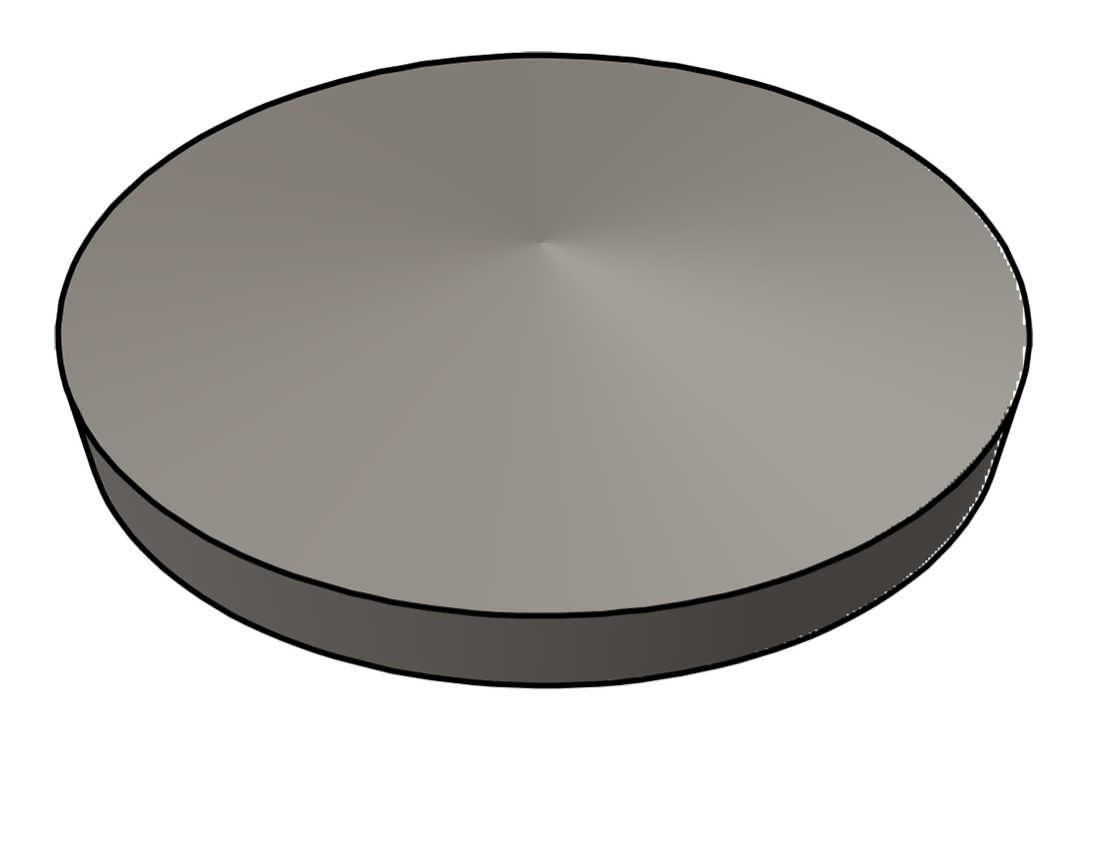 Picture of #DD166 - STEEL DISHED DISK WELD-ON CAP 1 1/4" PIPE