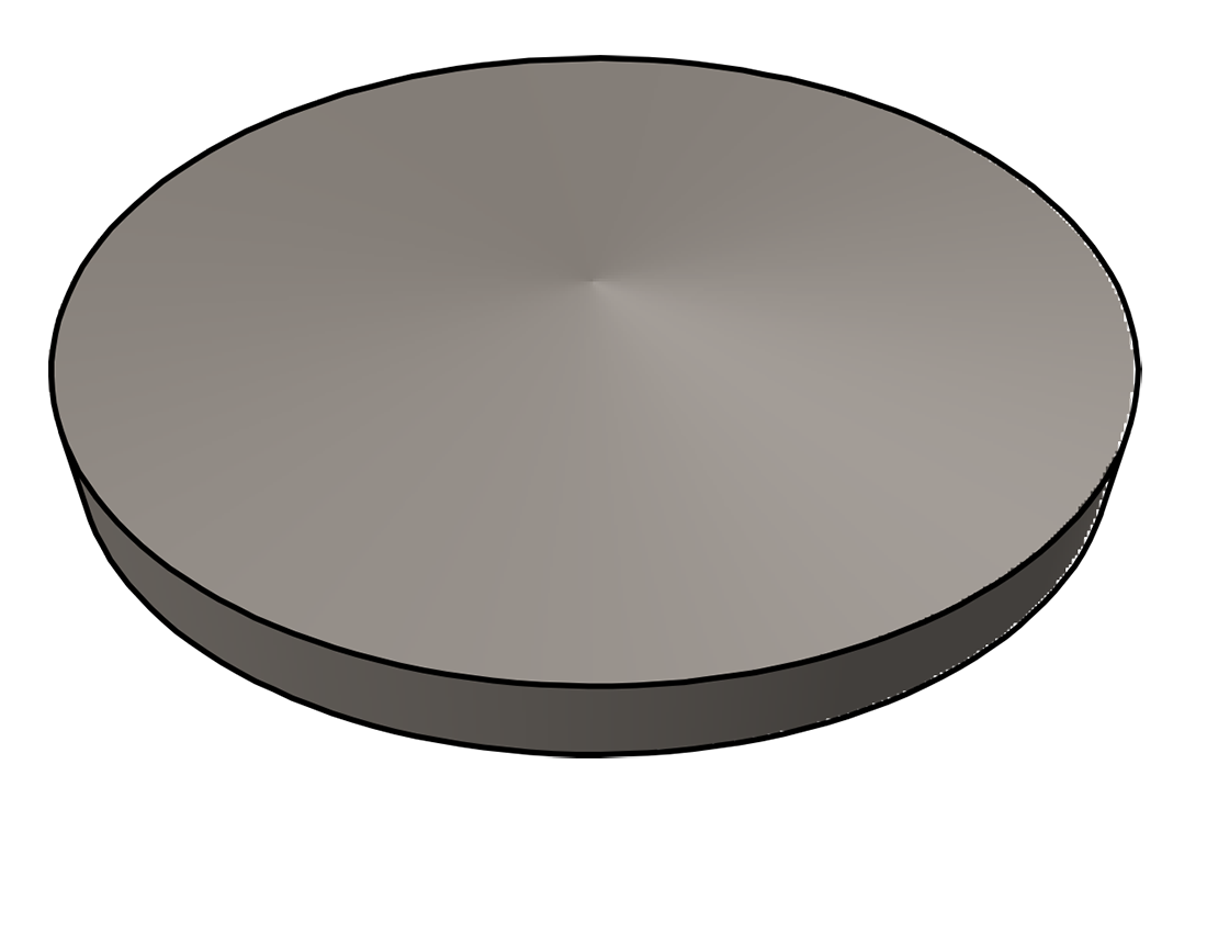 Picture of #DD190 - STEEL DISHED DISK WELD-ON CAP 1 1/2" PIPE