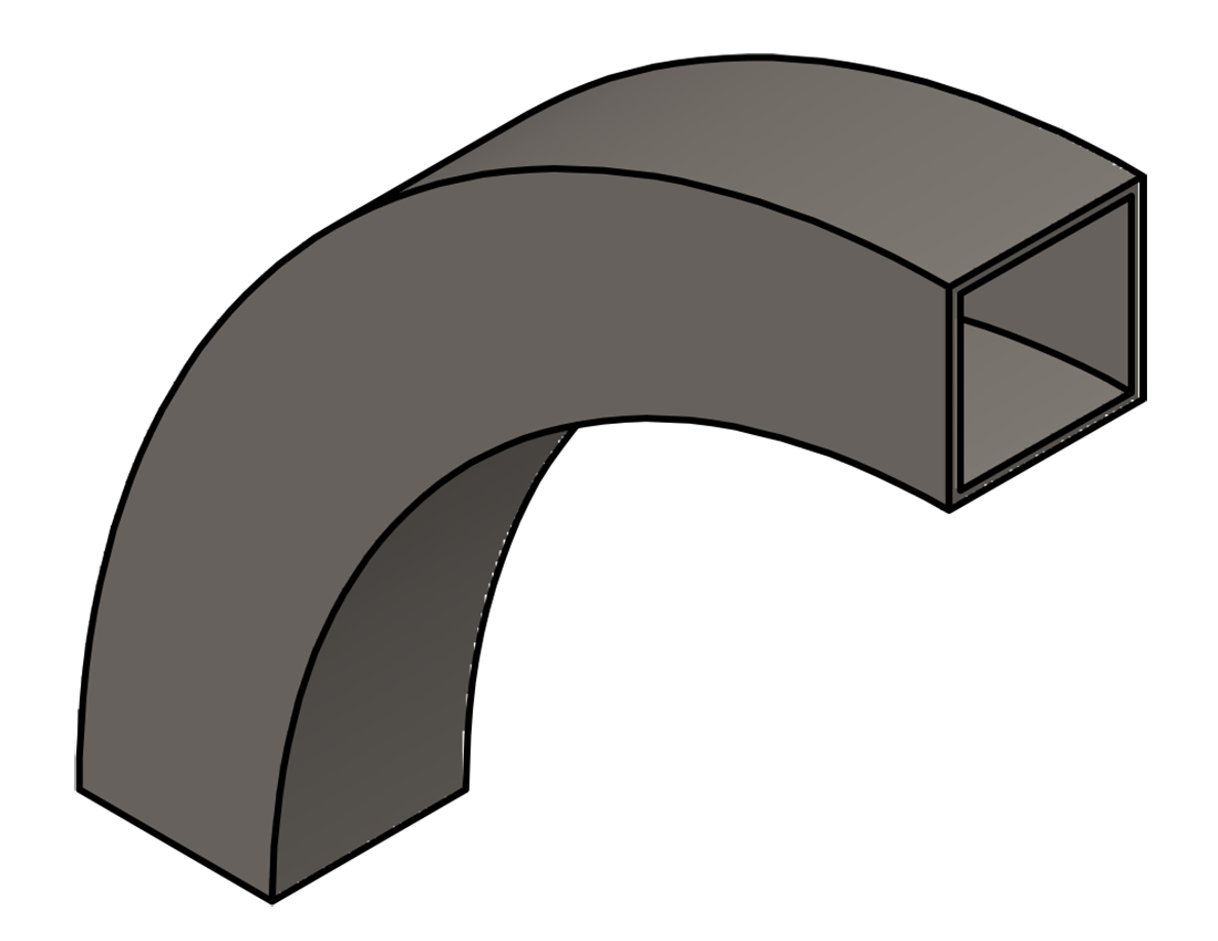 Picture of #SQ2005 - STEEL 2" SQ.TUBE 90° ELBOW