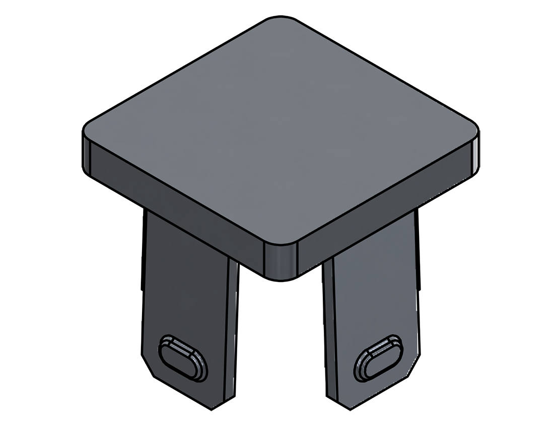 Picture of #SDOD125-AL - ALUMINUM 1-1/4" SQUARE TUBE DRIVE-ON CAP