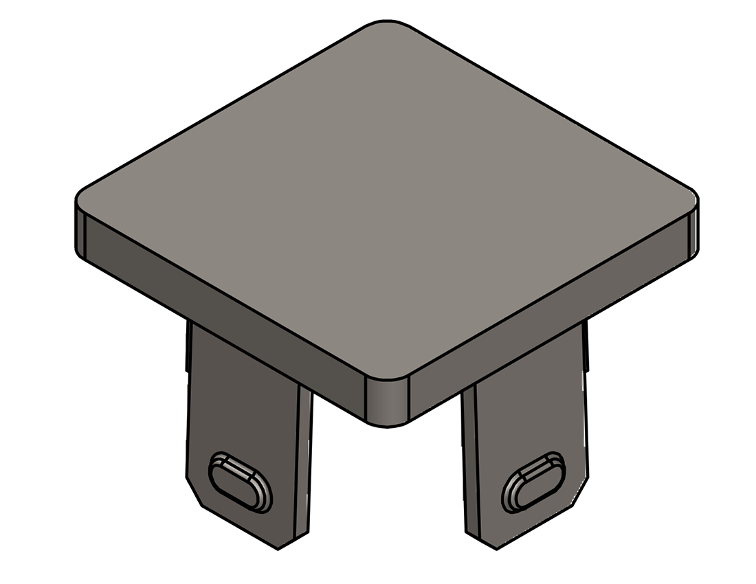 Picture of #SDOD150 - STEEL 1-1/2" SQ. TUBE DRIVE-ON CAP