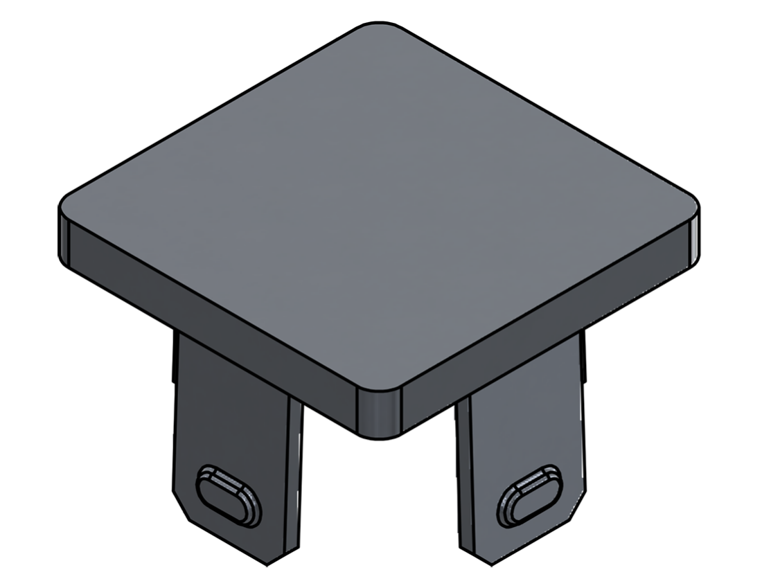 Picture of #SDOD150-AL - ALUMINUM 1-1/2" SQ. TUBE DRIVE-ON CAP