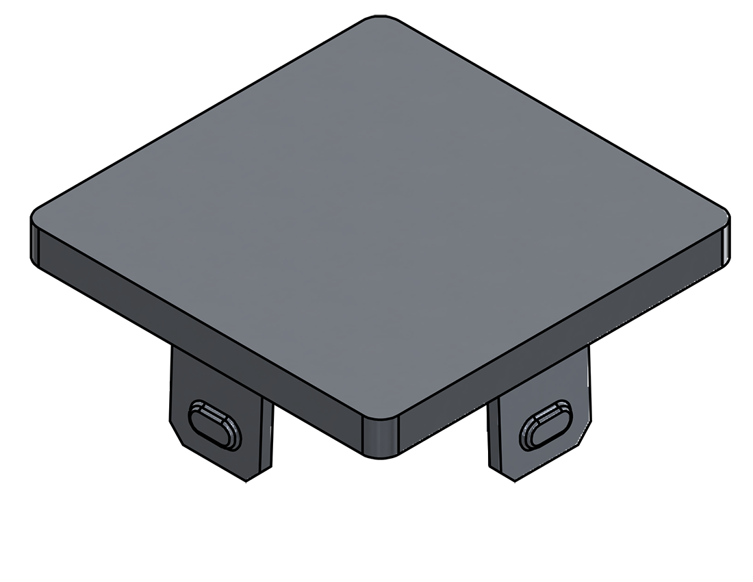 Picture of #SDOD200-AL - ALUMINUM 2" SQ. TUBE DRIVE-ON CAP