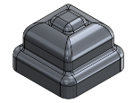 Picture of #NC100-AL - ALUMINUM 1" SQ. TUBE NEWEL CAP