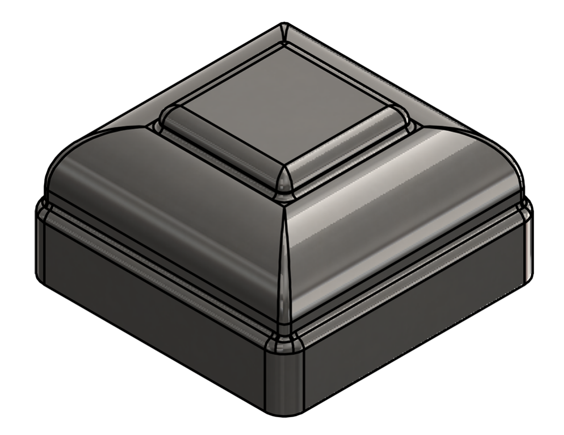 Picture of #NC300-SS - STAINLESS STEEL 3" SQ. TUBE  NEWEL CAP