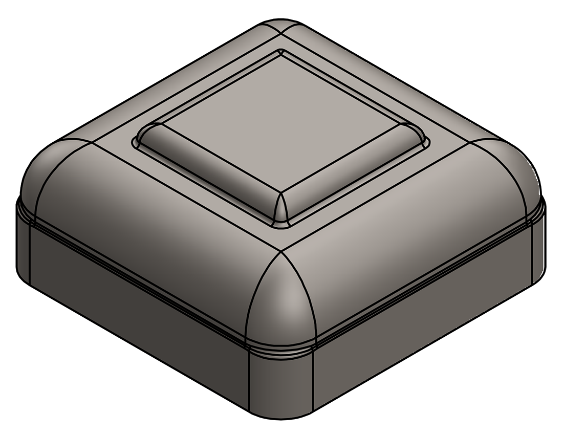 Picture of #NC400 - STEEL 4" SQ. TUBE  NEWEL CAP