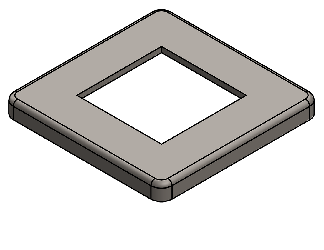 Picture of #SQFF2000 - STEEL 2" SQ. TUBE FLANGE