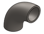 Picture of #315 - STEEL 1" PIPE 90° ELBOW 2" C.L.R.