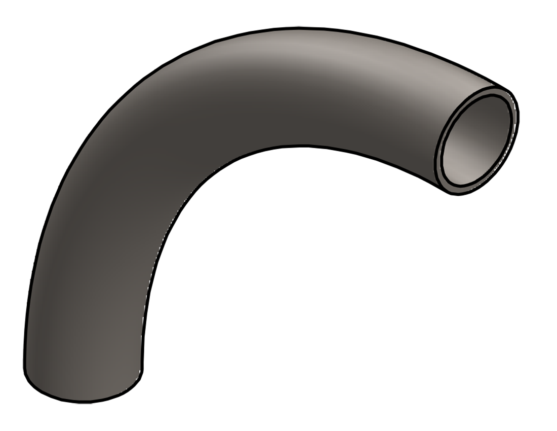 Picture of #595 - STEEL 1 1/2" PIPE 90° ELBOW 9" C.L.R.