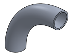Picture of #1455 - ALUMINUM 1 1/4" PIPE 90° ELBOW 5" C.L.R.