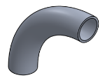 Picture of #1565 - ALUMINUM 1 1/2" PIPE 90° ELBOW 6" C.L.R.