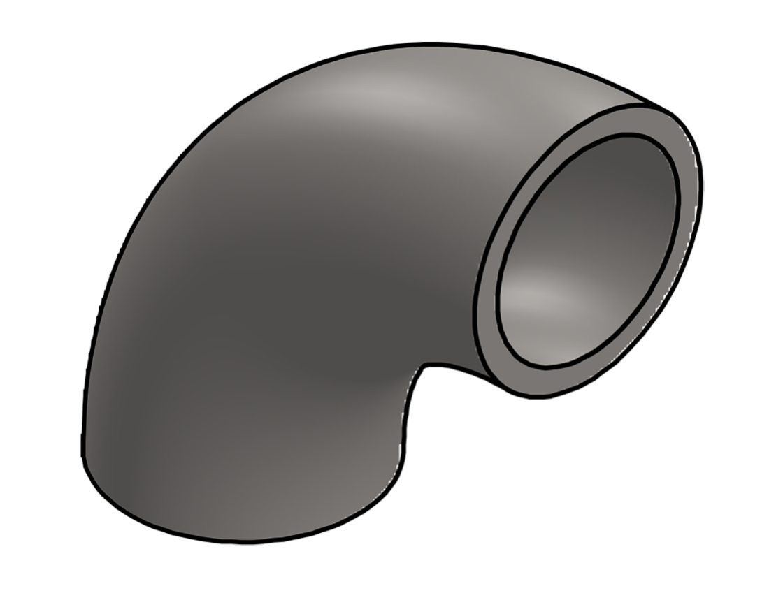 Picture of #2315 - STAINLESS STEEL 1" PIPE 90° ELBOW 2" C.L.R.