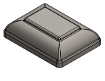 Picture of #NC340 - STEEL 3"x4" Rectangular TUBE NEWEL CAP
