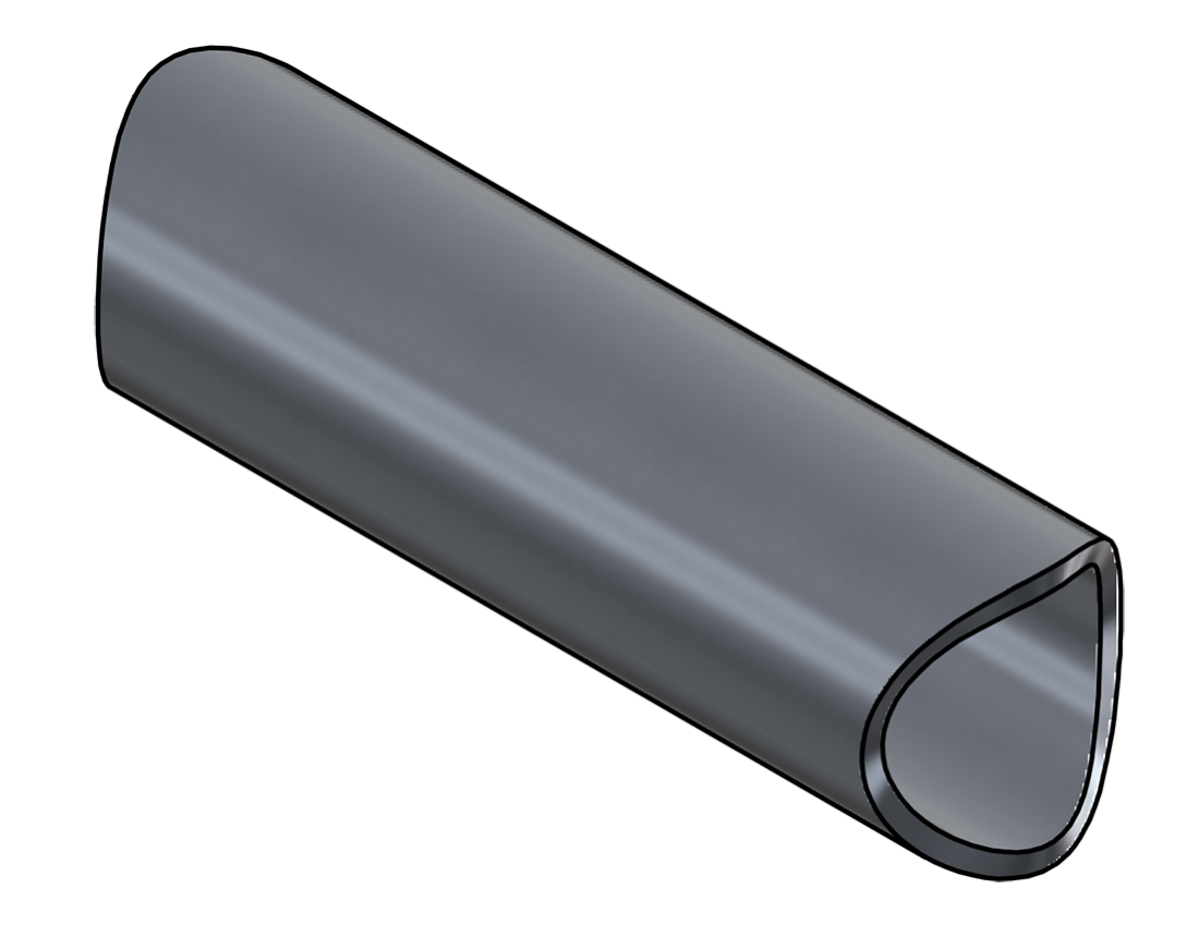 Picture of #CS150116-AL - COPED STUB ALUM 6061, 1 1/2" O.D. X .125 WALL 