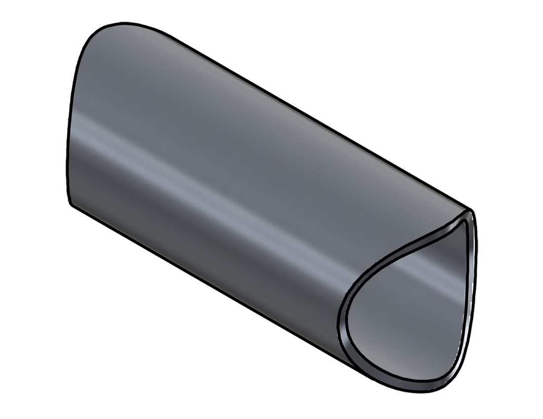 Picture of #C200116-AL - COPED STUB ALUM 6061, 2" O.D. X .125 WALL 