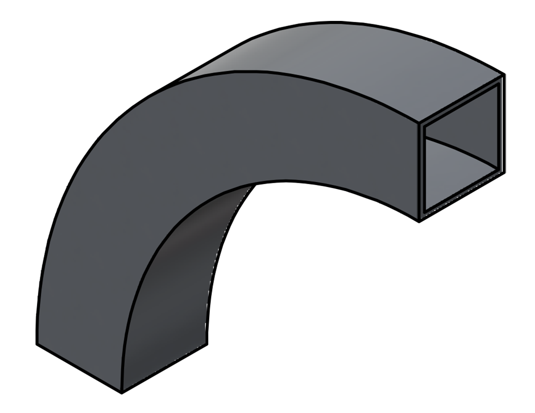 Picture of #SQ2005-AL - ALUMINUM 2.00" SQ TUBE 90° ELBOW