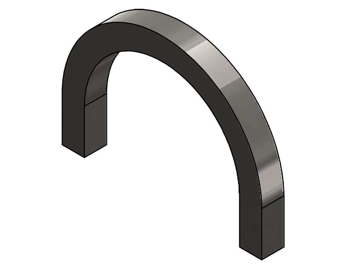 Picture of #SQ2008-SS - STAINLESS STEEL 2.00" SQ TUBE 180° ELBOW