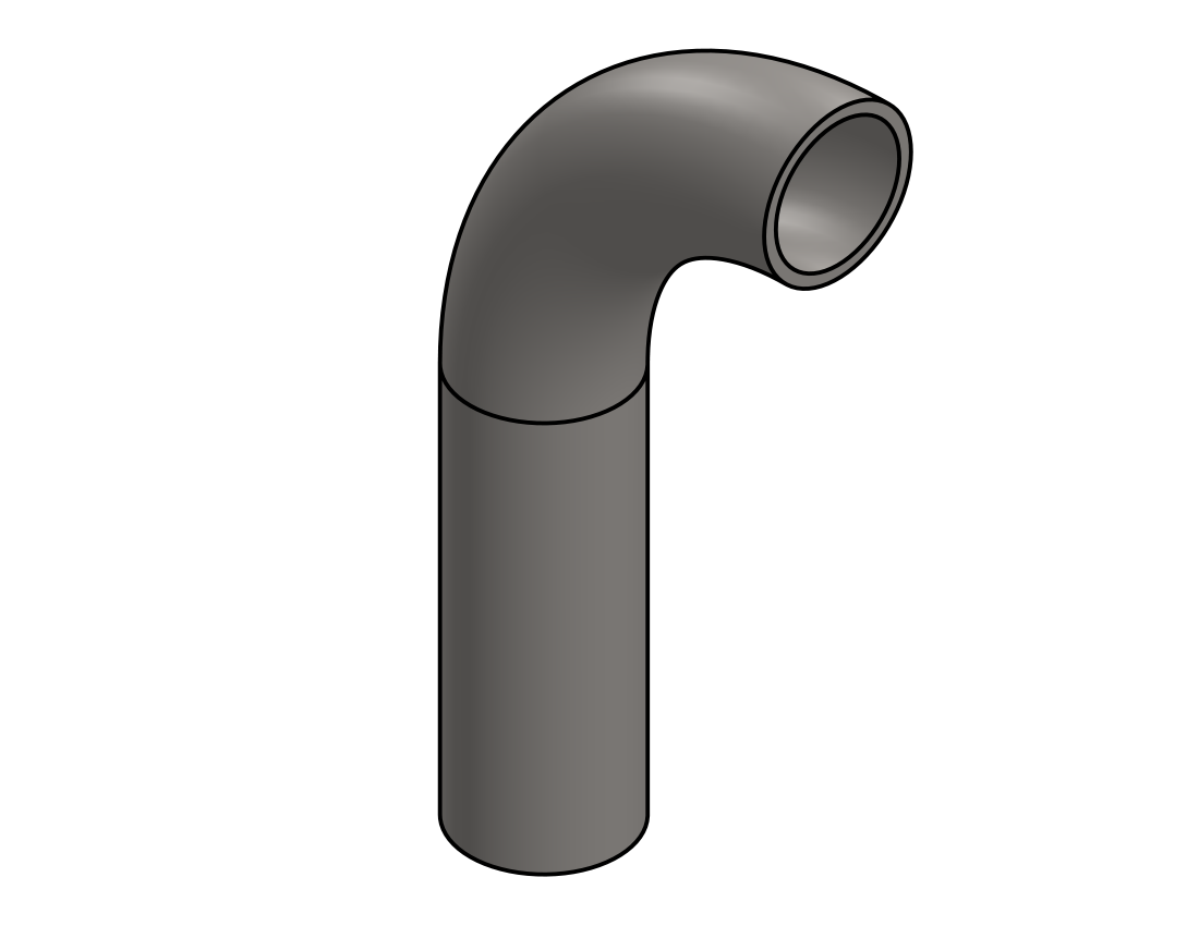 Picture of #6336-11  - STAINLESS STEEL 1 1/2" TUBE 90° ELBOW W/ 1 TANGENT 3" C.L.R.